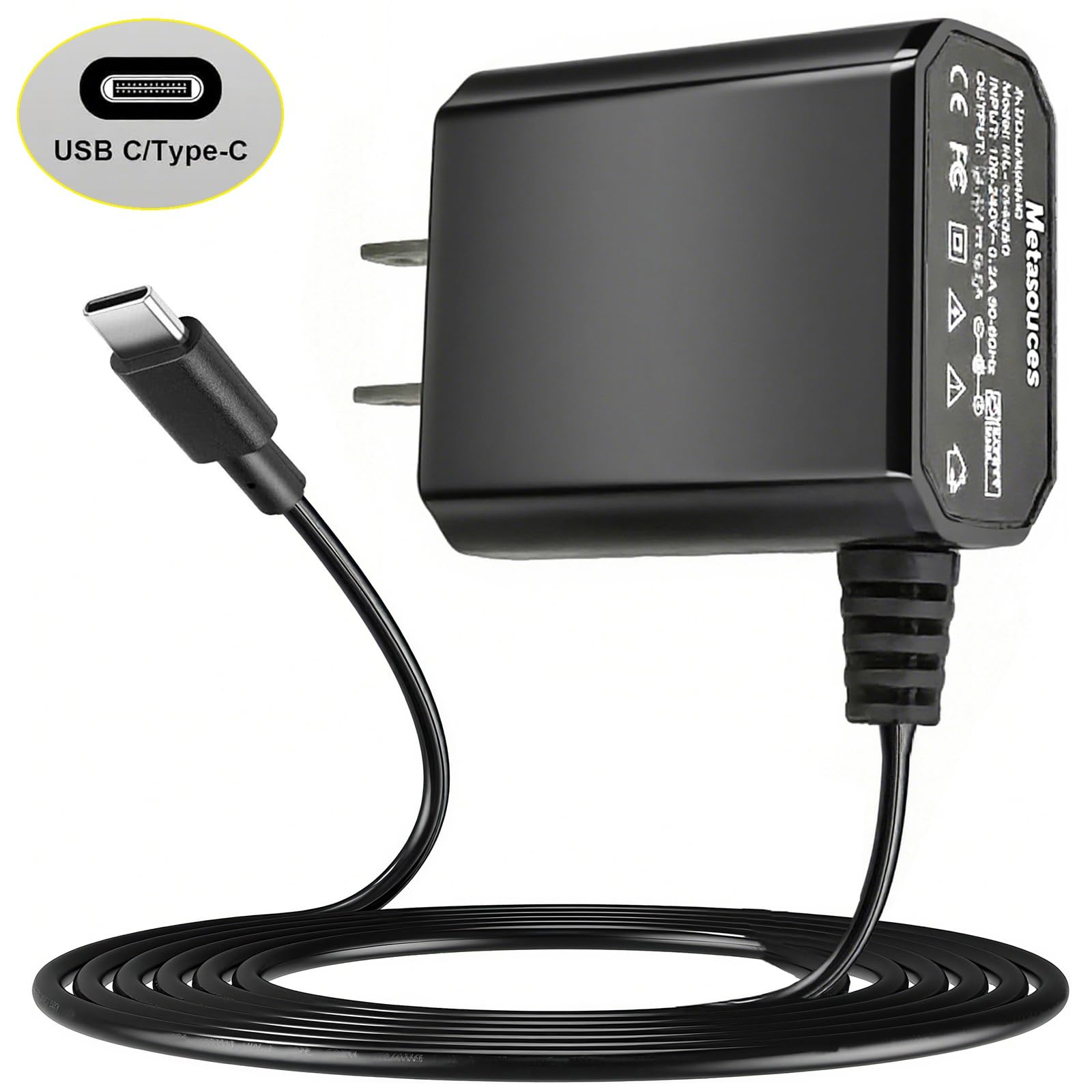 AGE-R ボディショット　本体アダプター Amazon.com: Metasources USB C 5V AC/DC Adapter Compatible with